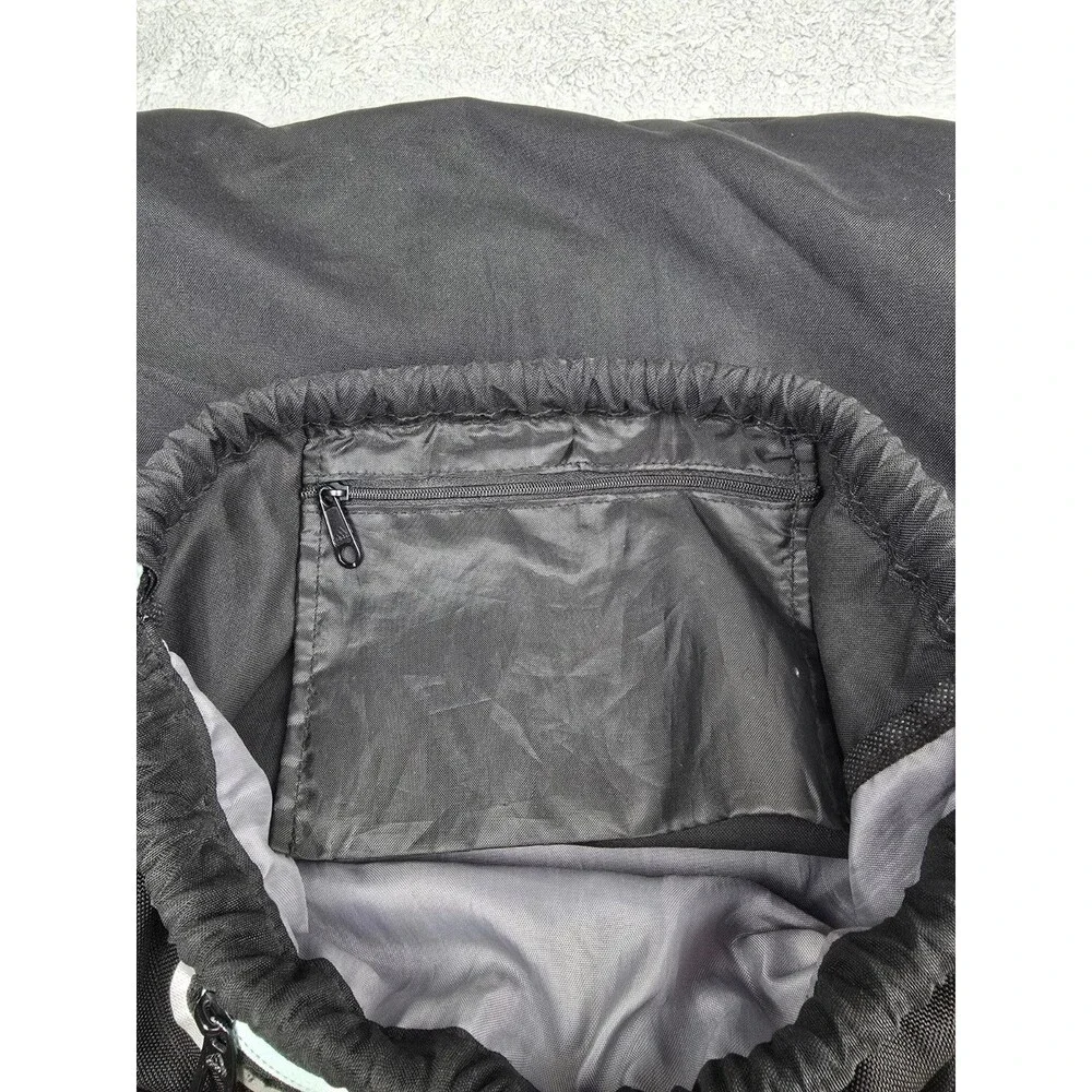 ​Adidas Black Drawstring Gym Bag Cinch Backpack Mint Blue Accents Gym Sports